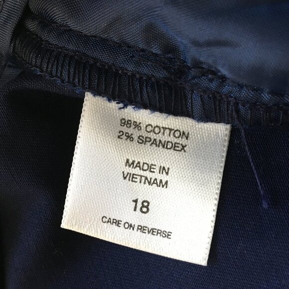 New York & Co 7th Avenue Design Studios Signature Fit Crop Navy Dress pant Sz 18 - Picture 7 of 7